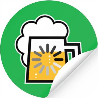 Discover Beer Loading (Drinking In Progress / Icon / |) Stickers
