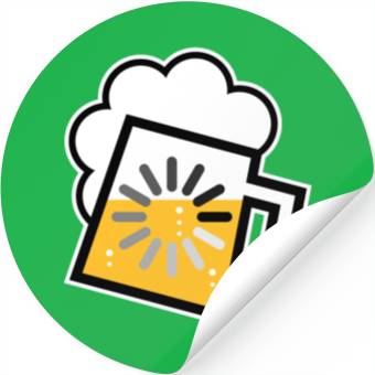 Discover Beer Loading (Drinking In Progress / Icon / /) Stickers