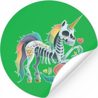 Discover Unicorn Skeleton Stickers