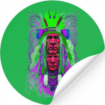 Discover Psychedelic Native Stickers