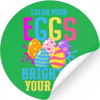 Discover Easter Colorful Egg Dye Rabbit Egg Hunt Stickers