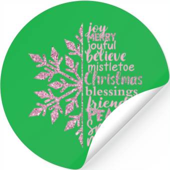 Discover Christmas Snowflake Sublimation Stickers