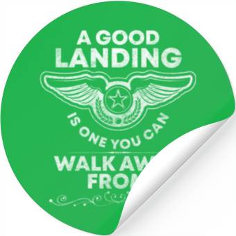 Discover Airplane Work Flight Glider Pilots Stickers