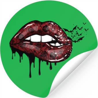 Discover Gothic Red Lips Stickers
