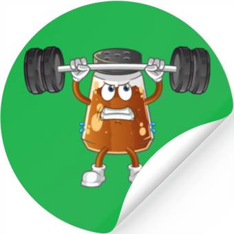Discover funny gym Pepper Stickers