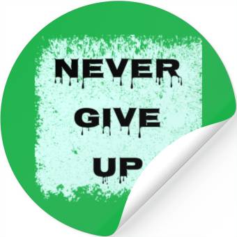 Discover never give up Stickers