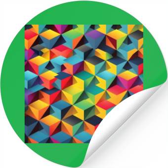 Discover geometric psychedelic wallpaper Stickers