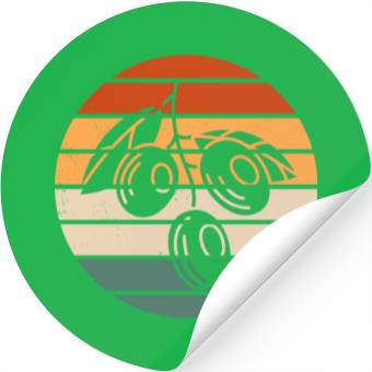 Discover Retro Green Olive Design Stickers