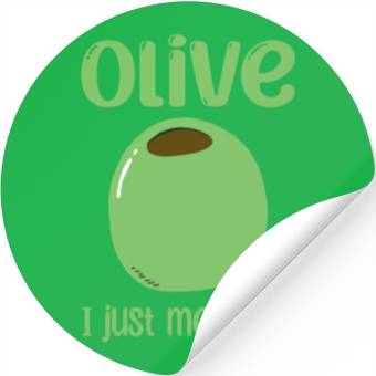 Discover Green Olive Lover Quote Stickers