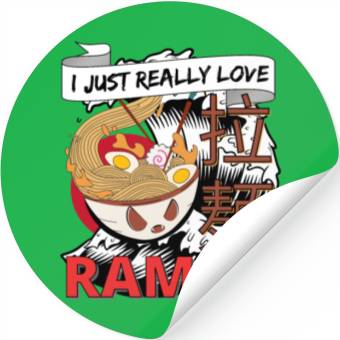 Discover I just really love Ramen Stickers