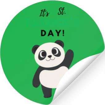 Discover Panda St Patricks Day Stickers