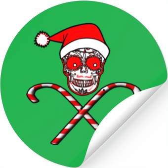 Discover Sugar Skull And Candy Canes Stickers