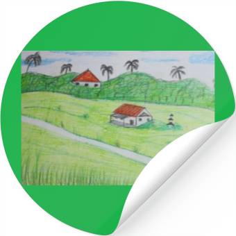 Discover green grass Stickers