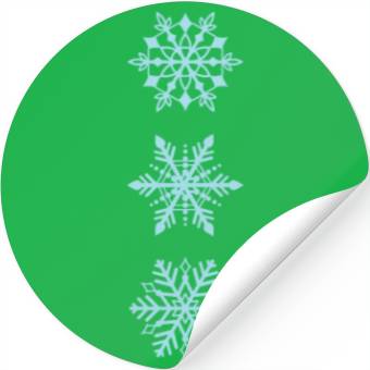 Discover Snowflakes in different Types Winter Stickers