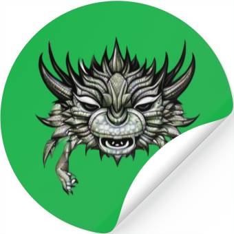 Discover crab dragon green Stickers