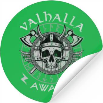 Discover Valhalla awaits Stickers