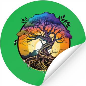 Discover beautiful fantasy tree Stickers