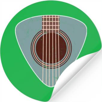 Discover Rock and Roll Guitar Plectrum Stickers