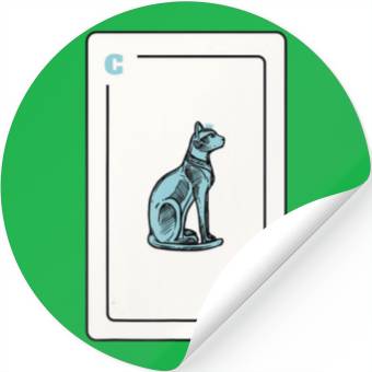 Discover Cat Playing card Cat Lovers Gift Stickers