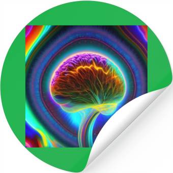 Discover Electric Mind - Psychedelic Brain Stickers 2