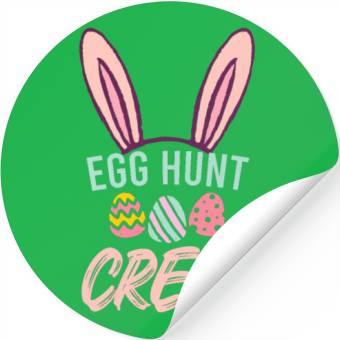 Discover Egg Hunt Crew Funny Easter Day Stickers