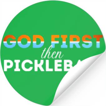 Discover God first then pickleball Stickers