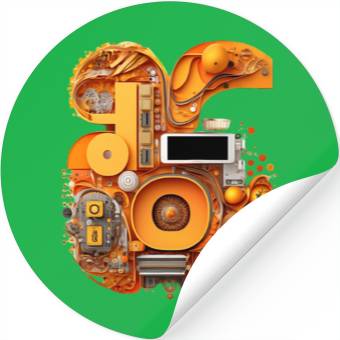 Discover Electrify Your Style with Orange 6 Stickers