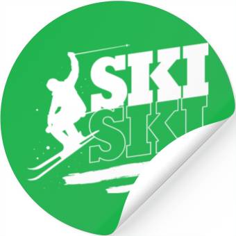 Discover Skiing Ski Instructor Skier Stickers