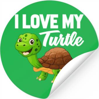 Discover I Love My Turtle Stickers