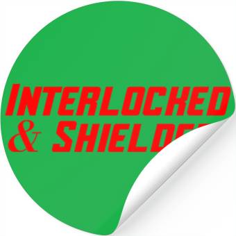 Discover INTERLOCKED & SHIELDED - RED DESIGN Stickers