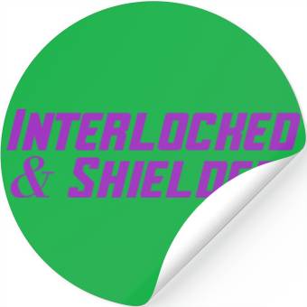 Discover INTERLOCKED & SHIELDED - PURPLE DESIGN Stickers
