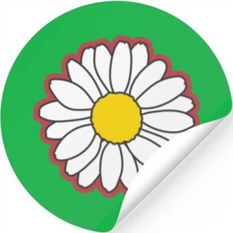 Discover red daisy flower Stickers