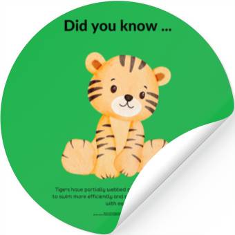 Discover Did you know ... tiger Stickers