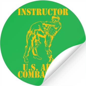 Discover Army Combatives Knee Instructor Gold Stickers