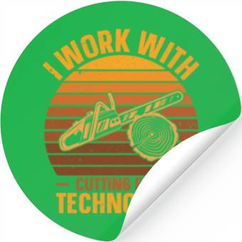 Discover I Work With Cutting Edge Technology Woodworker Stickers