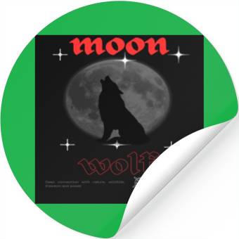 Discover moon wolf Stickers