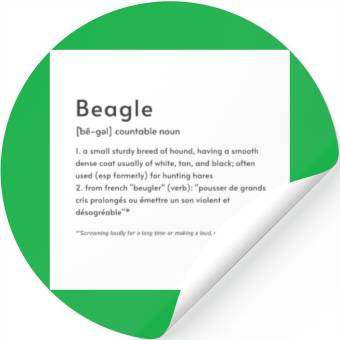 Discover Beagle Definition PTBB Poster Stickers