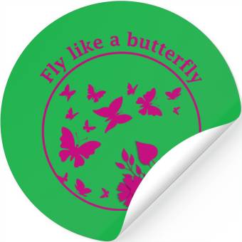 Discover fly like a butterfly Stickers