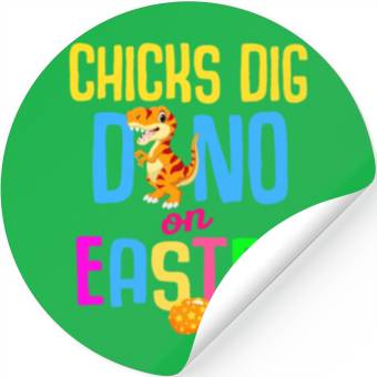 Discover Easter T-rex Dinosaur Rabbit Easter Bunny Holiday Stickers