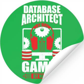 Discover Data Architecture Database Architect Gamer Gift Stickers