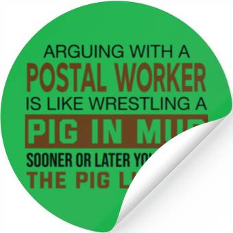 Discover Arguing With A Postal Worker Stickers