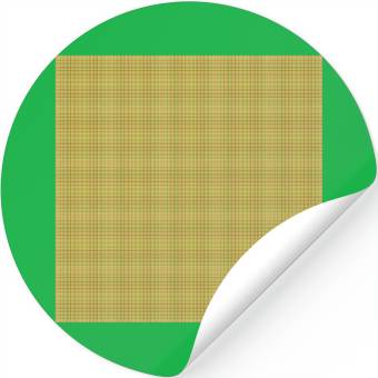 Discover Easter Carrot Colors Plaid Pattern Stickers