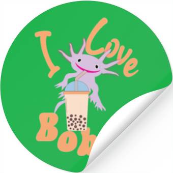 Discover boba axolotl Stickers