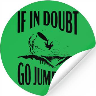 Discover Wave Jump Surf Stickers Typography Design Stickers