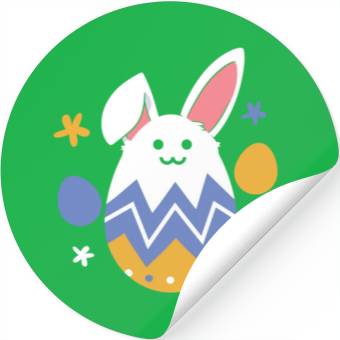 Discover Easter Rabbit Egg Easter Holiday Bunny Stickers