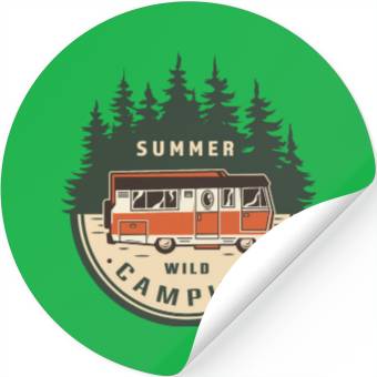Discover SUMMER WILD CAMPING Stickers