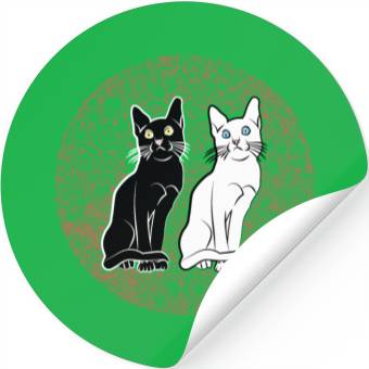 Discover Back & white cat's Stickers