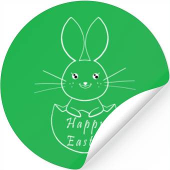Discover happy Easter bunny Stickers