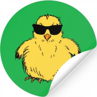 Discover Easter Chick with Sunglasses Stickers
