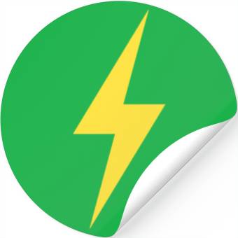 Discover LIGHTNING BOLT ICON yellow Stickers